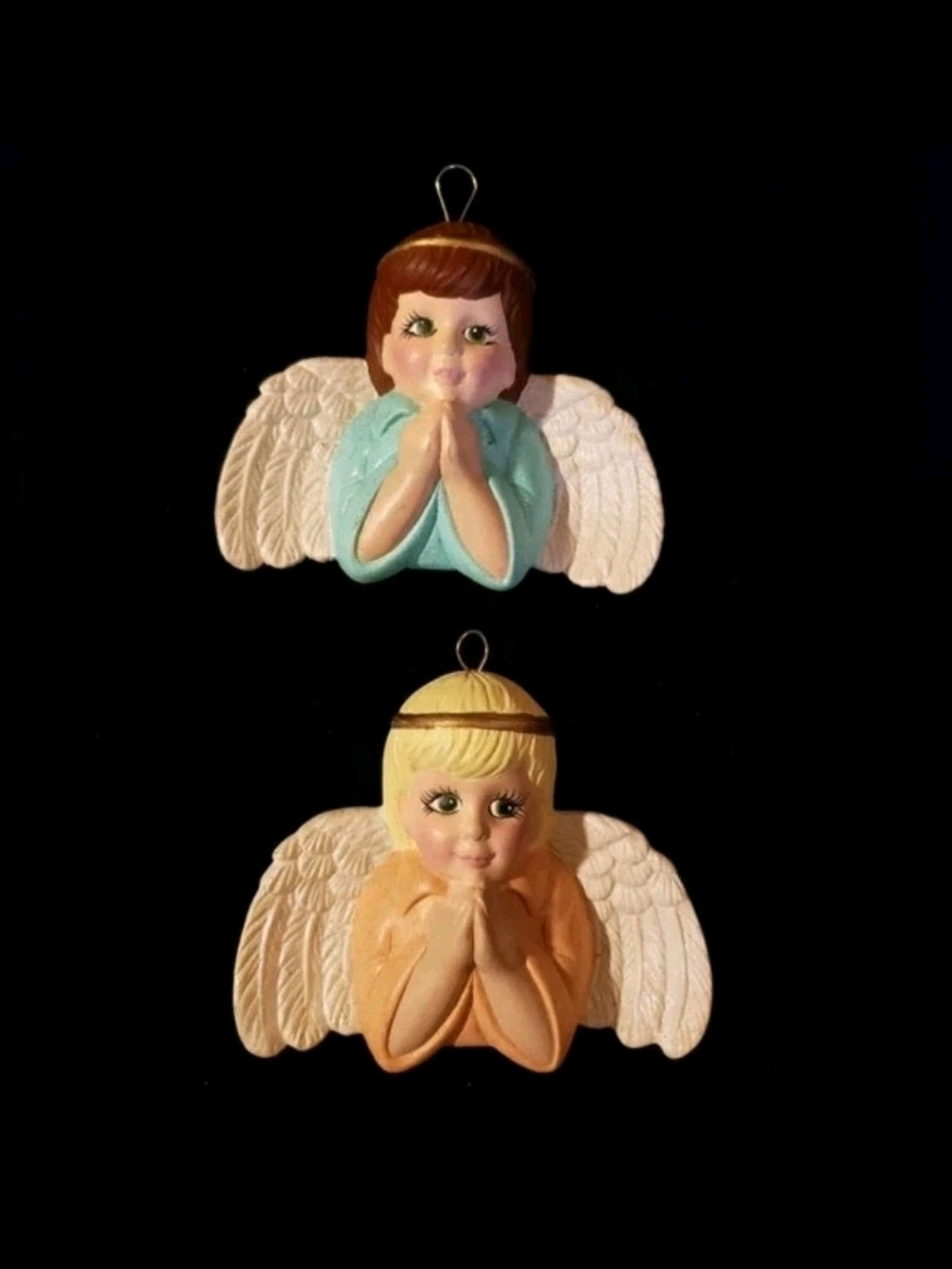 Vintage Handcrafted Charming Angel Ornaments Set